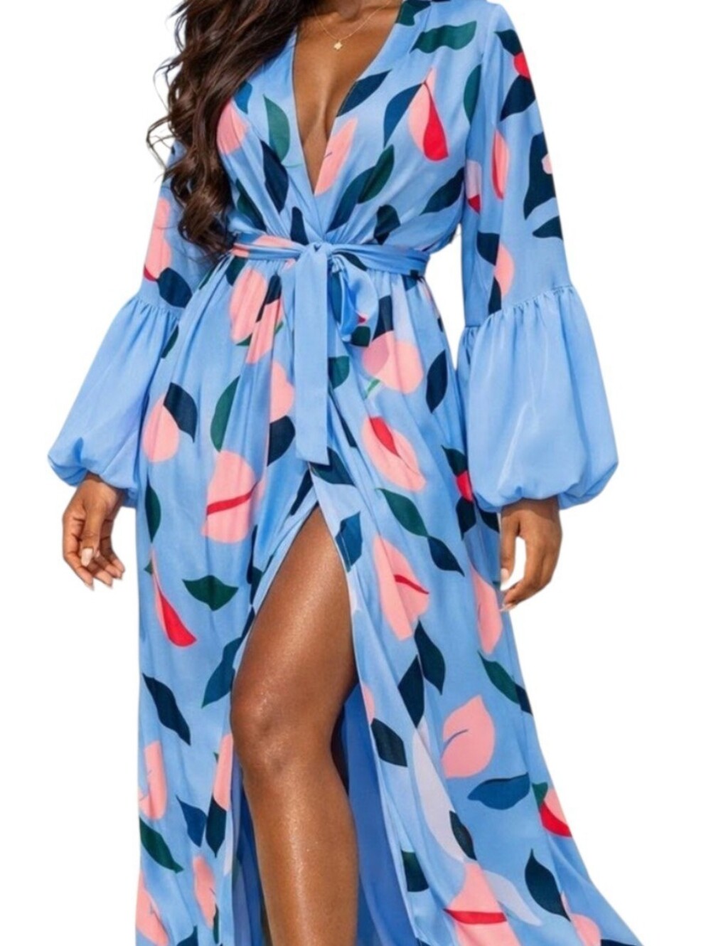 Glass Blue Long Robe - Picture 1 of 15